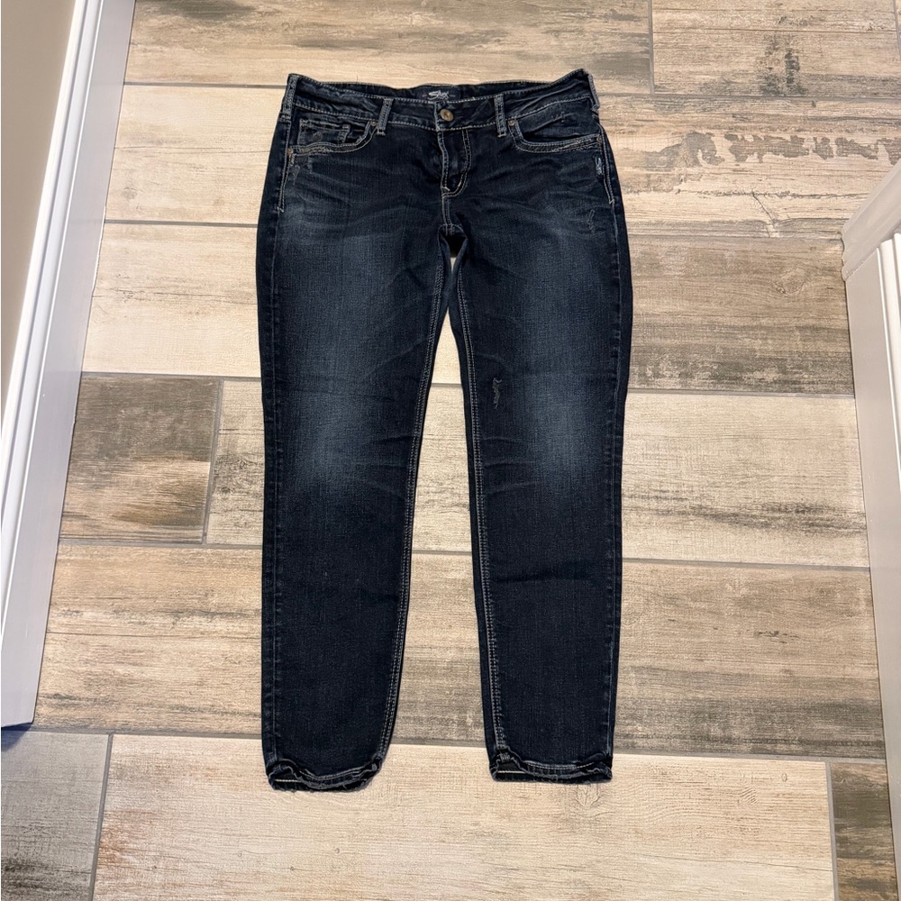 Silver Jeans Women's Dark Wash Suki Skinny Jeans
